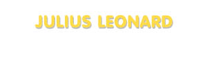 Der Vorname Julius Leonard